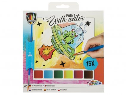 Malování, vodové barvy, včetně barev, mix 15 obrázků - klučičí