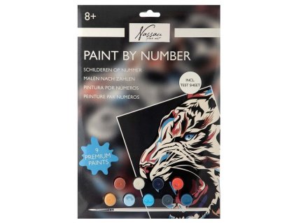 malowanie po numerach na kartonie tygrys (1)