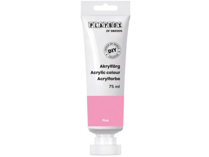 Akrylová barva 75ml Playbox - růžová
