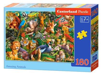 Puzzle Castorland 180 dílků - Úžasná zvířata