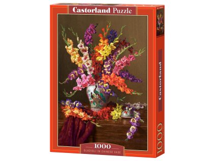 Puzzle Castorland 1000 dílků - Gladioly v čínské váze