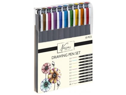nassau drawing pen set fineliners coloured 10pcs k ar0826 ge (kopie)
