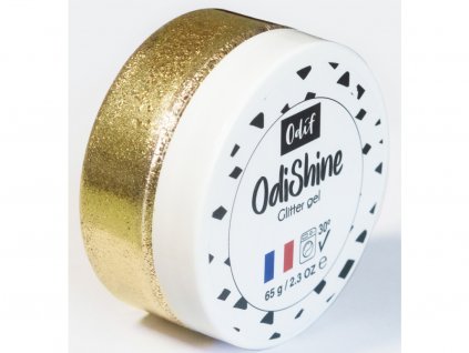 Třpytivá gelová barva na textil, 65 g - Zlatá "Or"