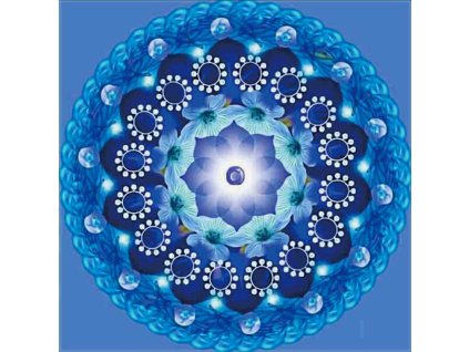 Diamantový obrázek 7D -Modrý kruh 30x30cm