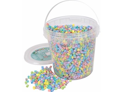 Zažehlovací korálky, 5000ks, pastelové - kbelík
