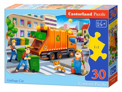 Puzzle Castorland 30 dílků - Popelářské auto