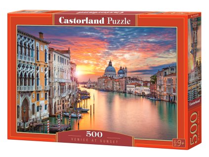 Puzzle Castorland 500 dílků -  Benátky při západu slunce