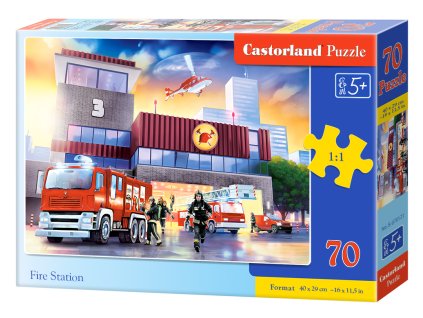 Puzzle Castorland 70 dílků premium - Požární stanice