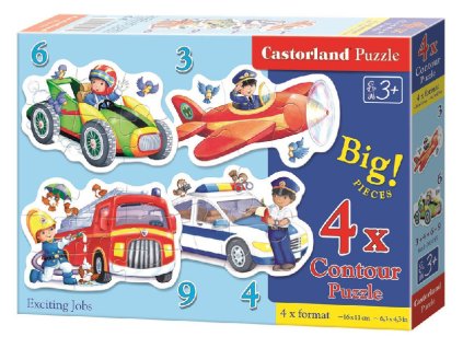 Puzzle Castorland 4v1 mini (3,4,6,9) Vzrušující zaměstnání