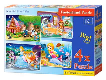 Puzzle Castorland 4v1 (8,12,15,20 dílků) Krásné pohádky