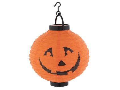 Halloweenský papírový lampion s LED žárovičkou