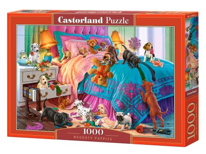 Puzzle Castorland 1000 dílků - Zlobivá štěňata