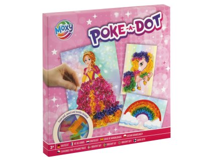 Tvořivá sada Poke-a-dot - princezna, duha, jednorožec