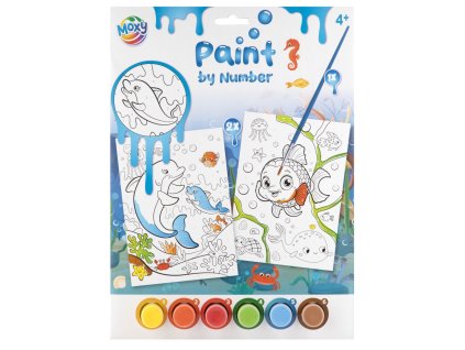Malování podle čísel A4 - ryby, 2 obrázky