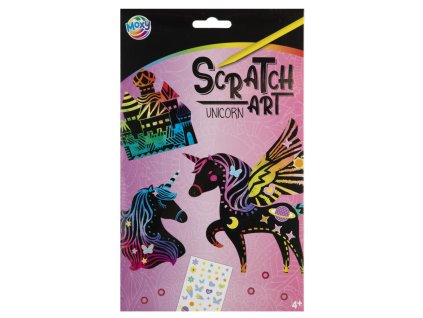 Škrabací obrázek s doplňky, unicorn