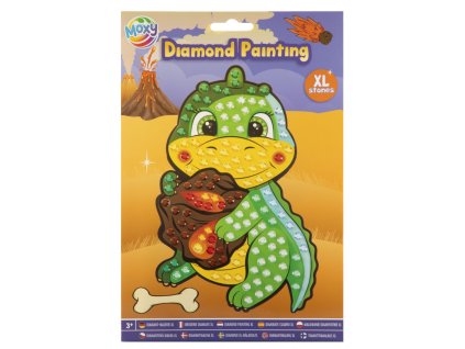 Diamantový obrázek, XL kamínky, dino