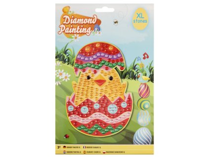 Diamantový obrázek, XL kamínky - Velikonoční kuřátko