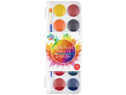 neonove akvarelove barvy sada 12 odstinu