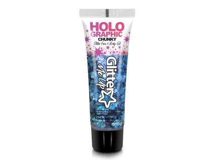 HGTH137 Cosmic Blue Chunky Holographic Glitter Gel