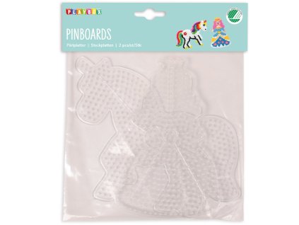 Průhledné destičky pro zažehlovací korálky jednorožec a princezna 2 ks