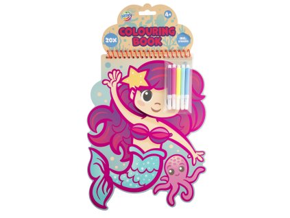 Omalovánky, fixy, samolepky - mořská panna