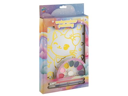 Dětská umělecká sada akvarelového malování - kočka