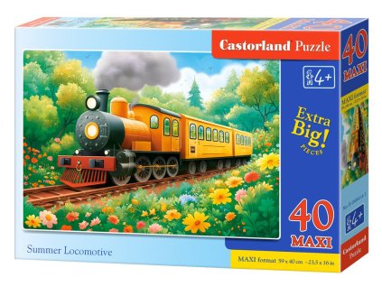 Puzzle Castorland MAXI 40 dílků - Lokomotiva v létě