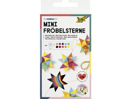 Quilling proužky 35 cm × 1 cm – sada 100 ks na výrobu 25 papírových hvězd 4×4 cm