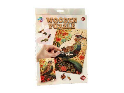 Dřevěné puzzle 121 dílků-Ptáček