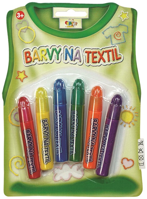 Základní barvy na textil- na blistru