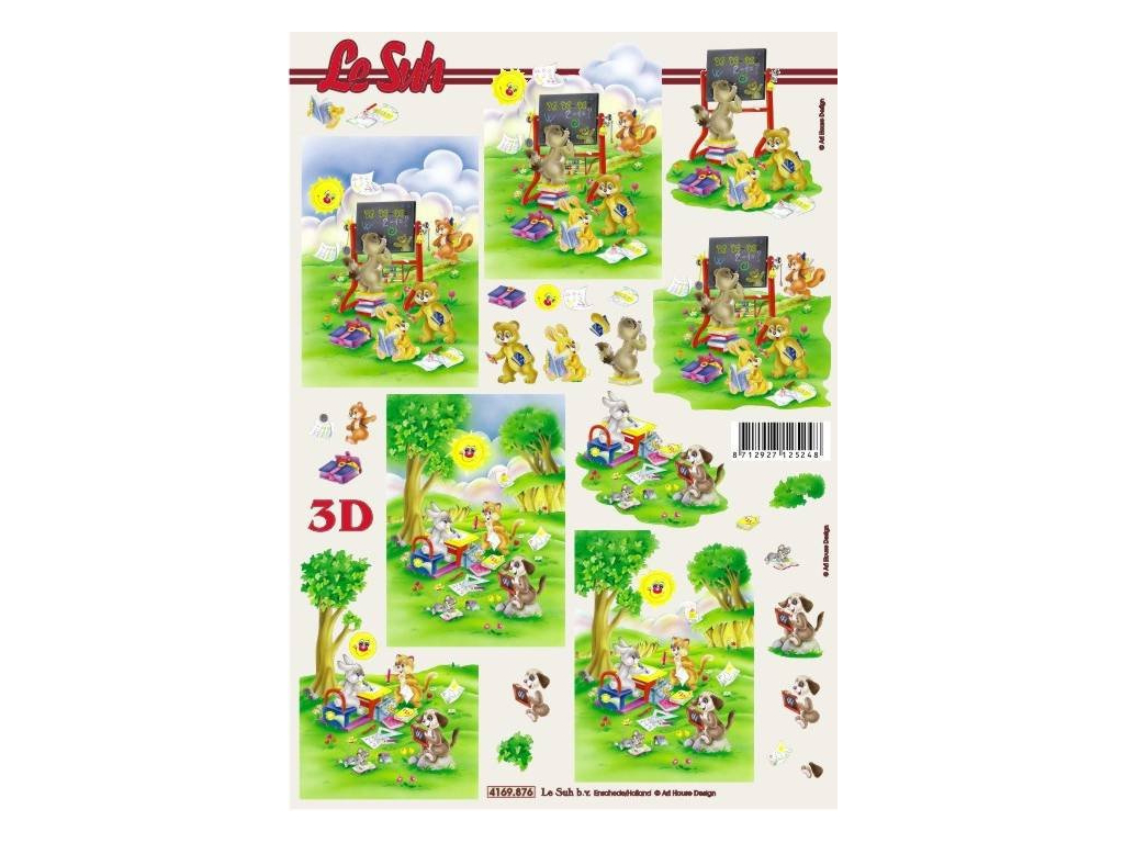 3D papíry pro vystřihování- Veselé malování