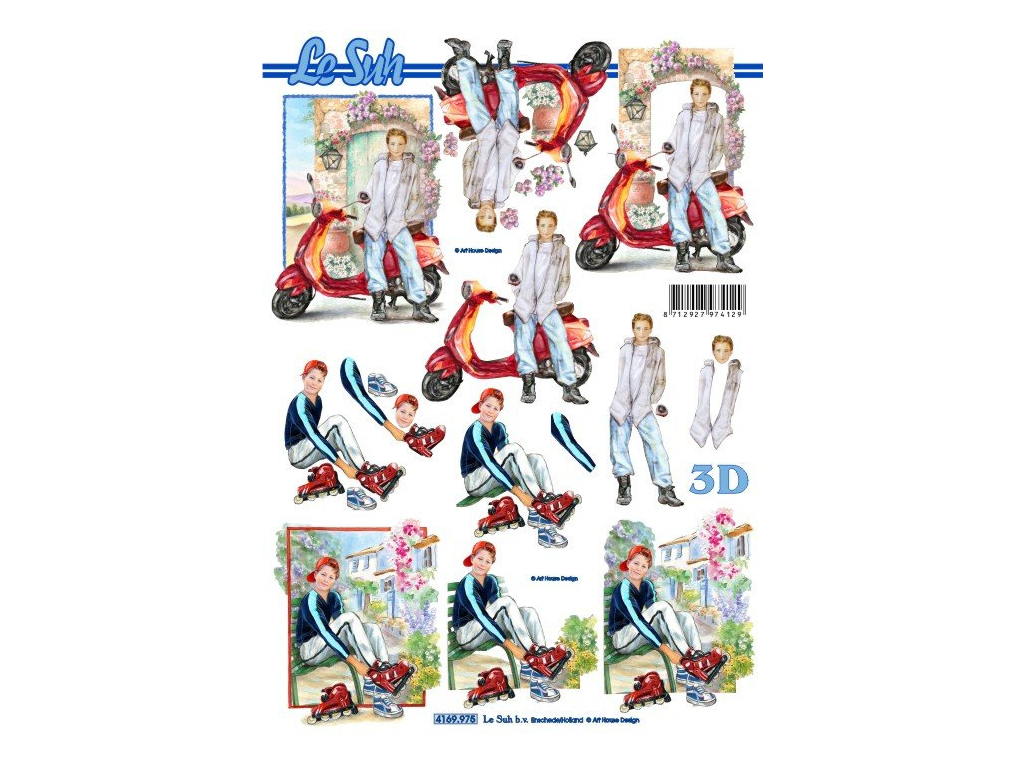 3D papíry pro vystřihování- Kluk