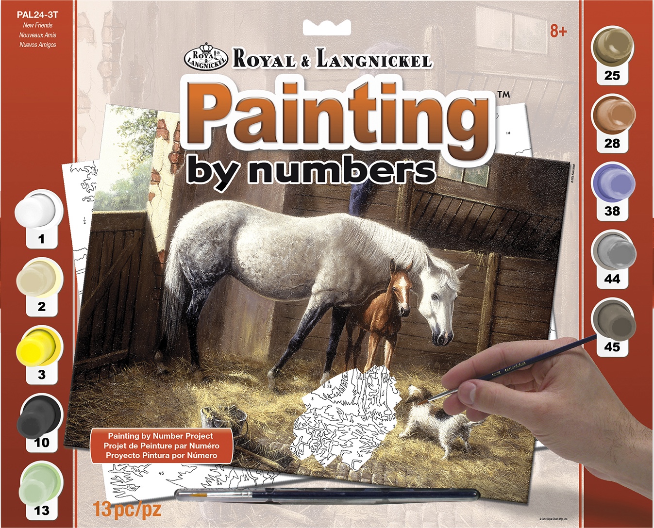 Malování podle čísel 30x40 cm- Ve stáji