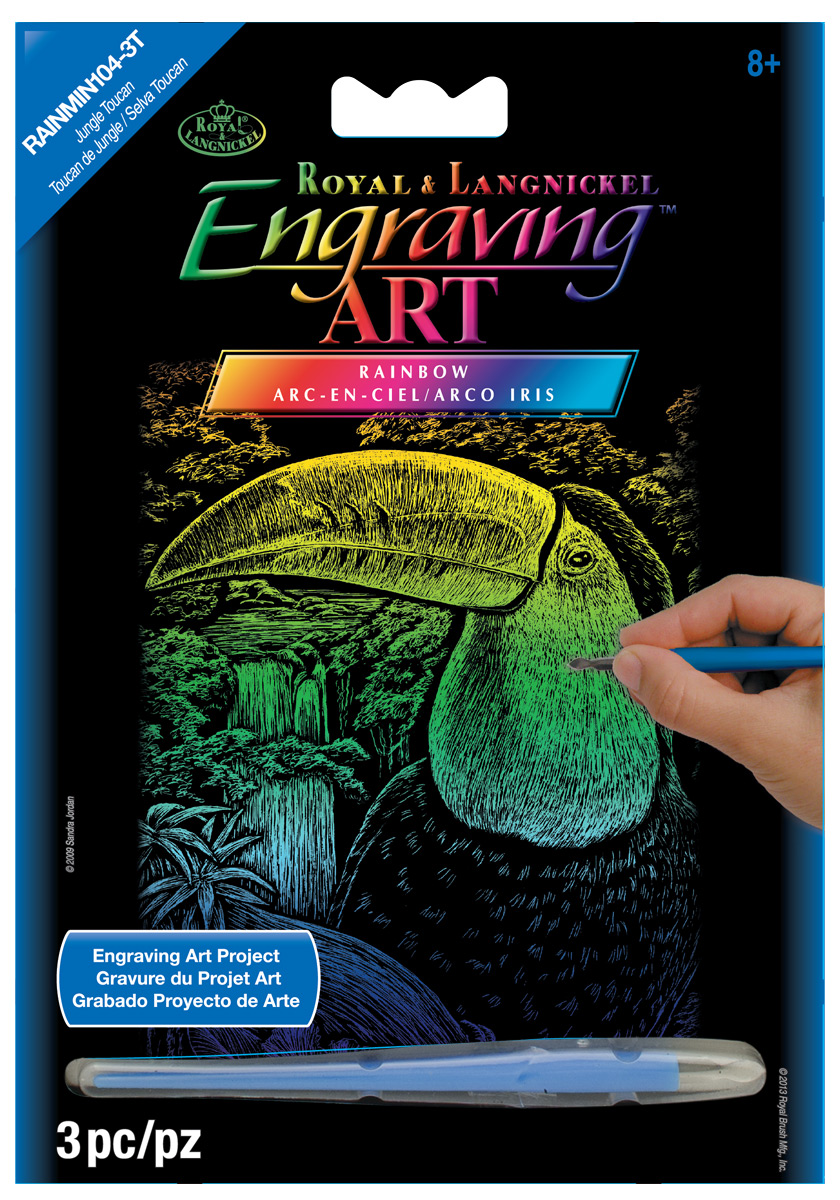 Seškrabovací obrázek- mini- Duhový- Tukan