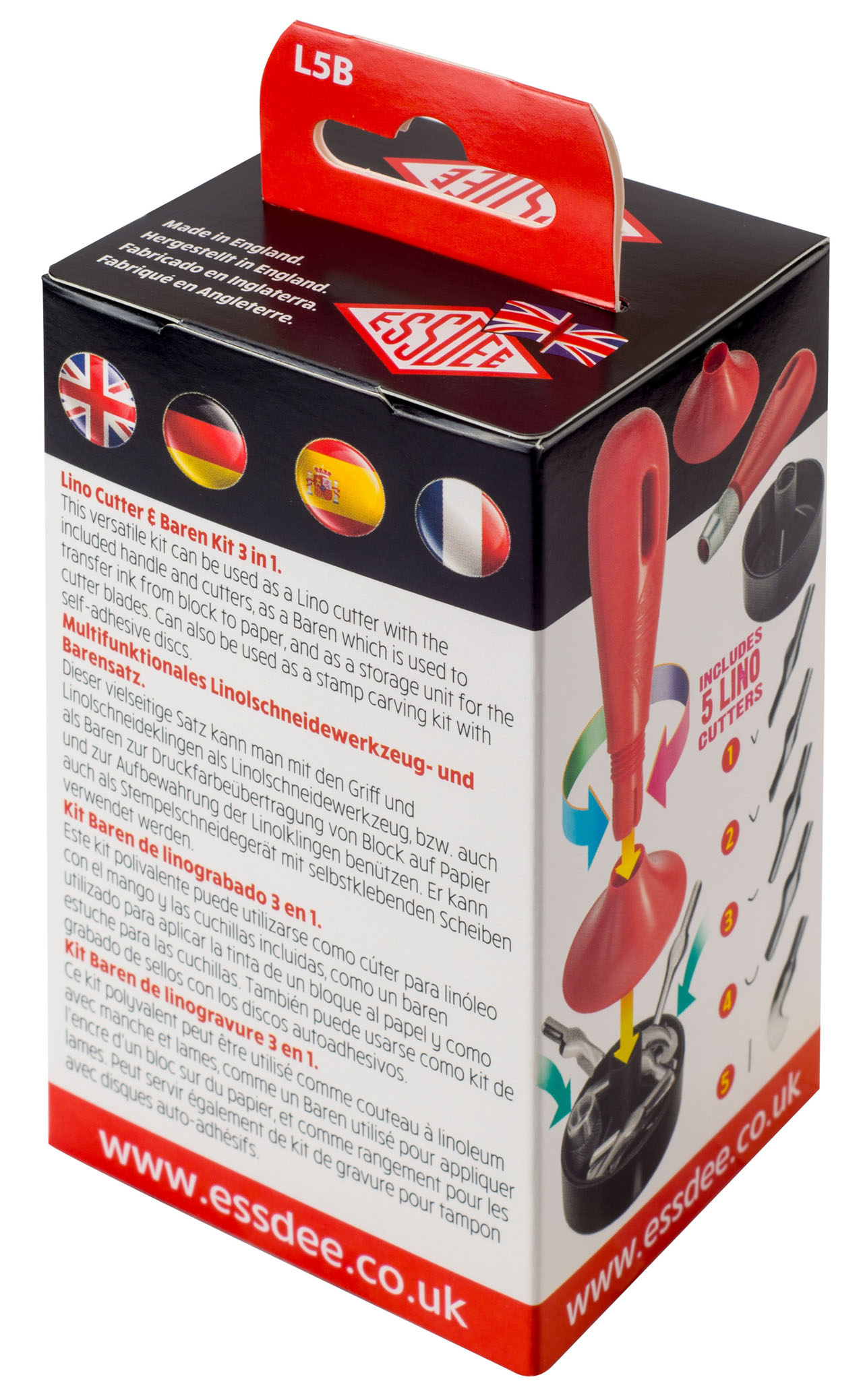 Sada pro linoryt 3v1 - 5 různých nožů