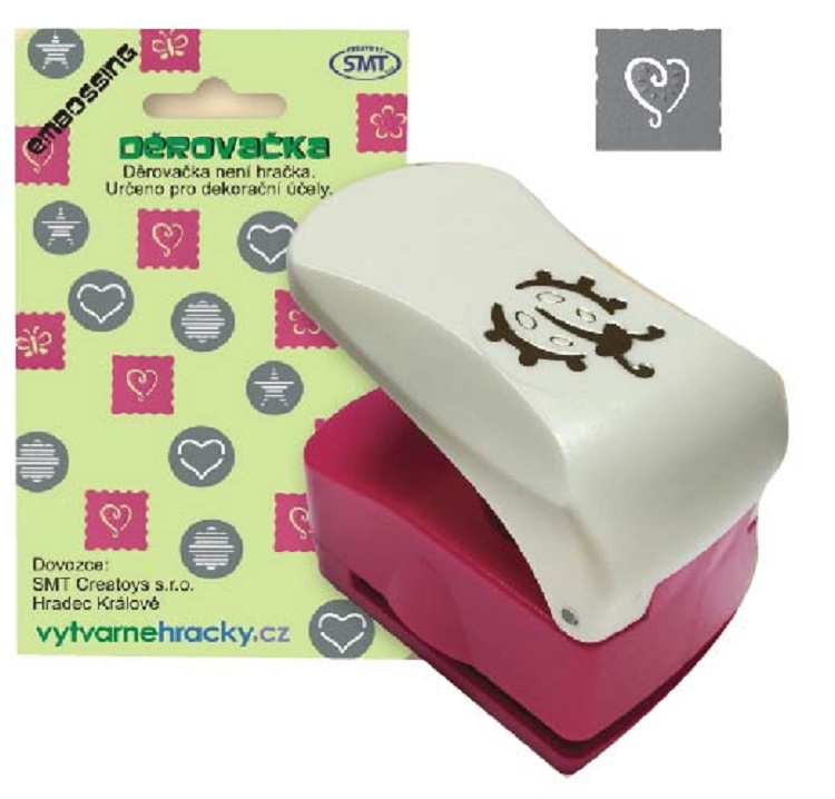 Obrysové děrovačky s embossing efektem - Srdce