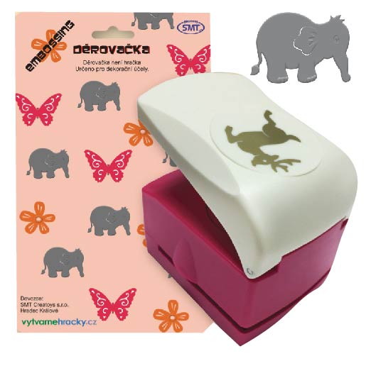 Děrovačky s embosing efektem - slon