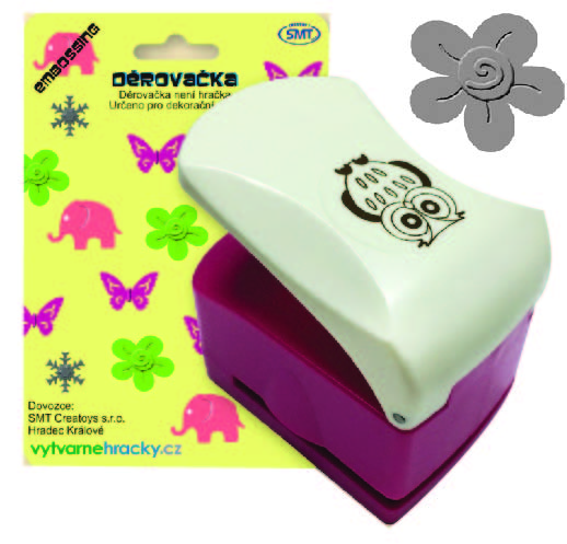 Děrovačka 32mm s embosing efektem - květu 3