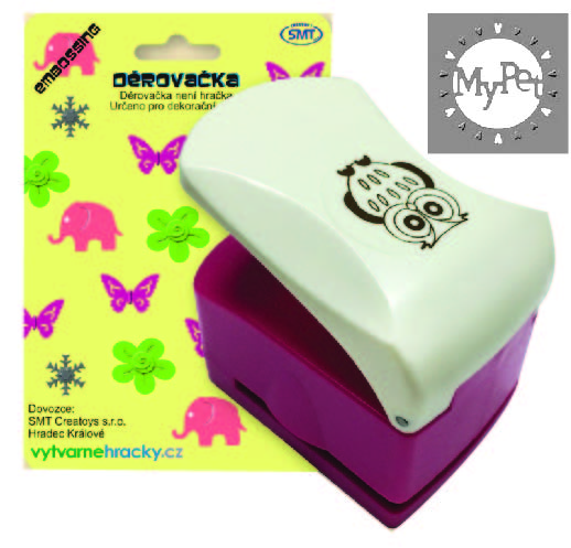 Děrovačka s embosing efektem - nápis MY PET