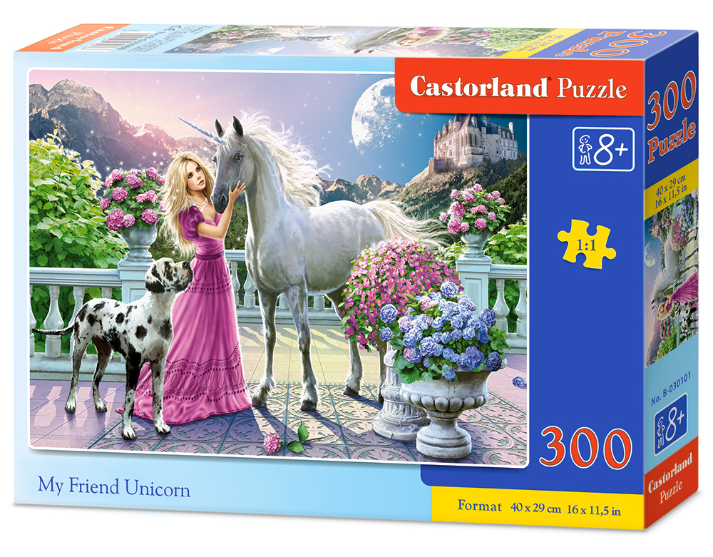Puzzle 300 dílků- Můj přítel jednorožec