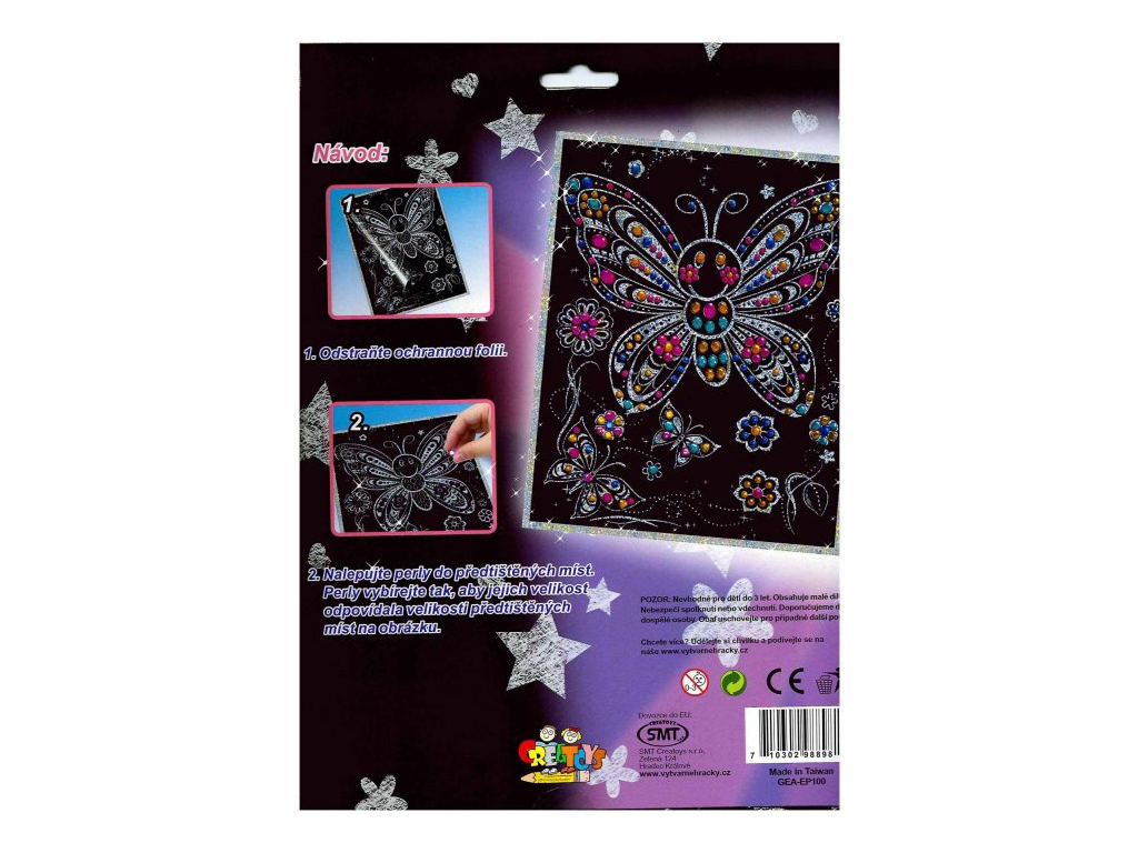 Perlový obrázek - motýlci