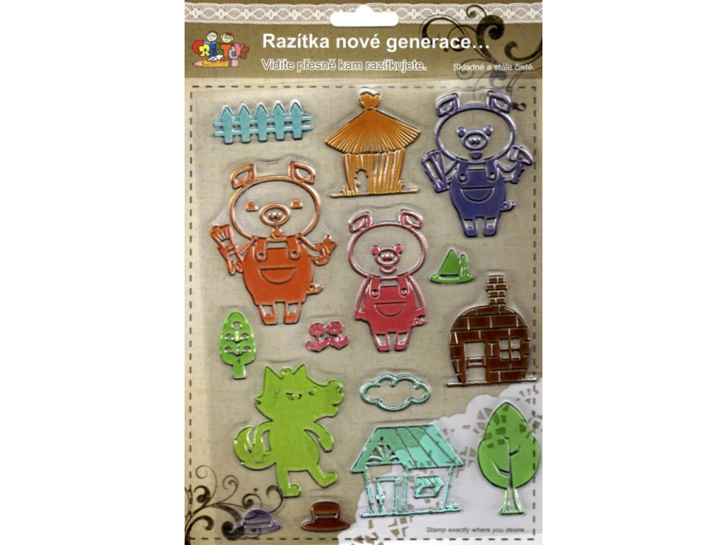 Gelová razítka - Tři prasátka