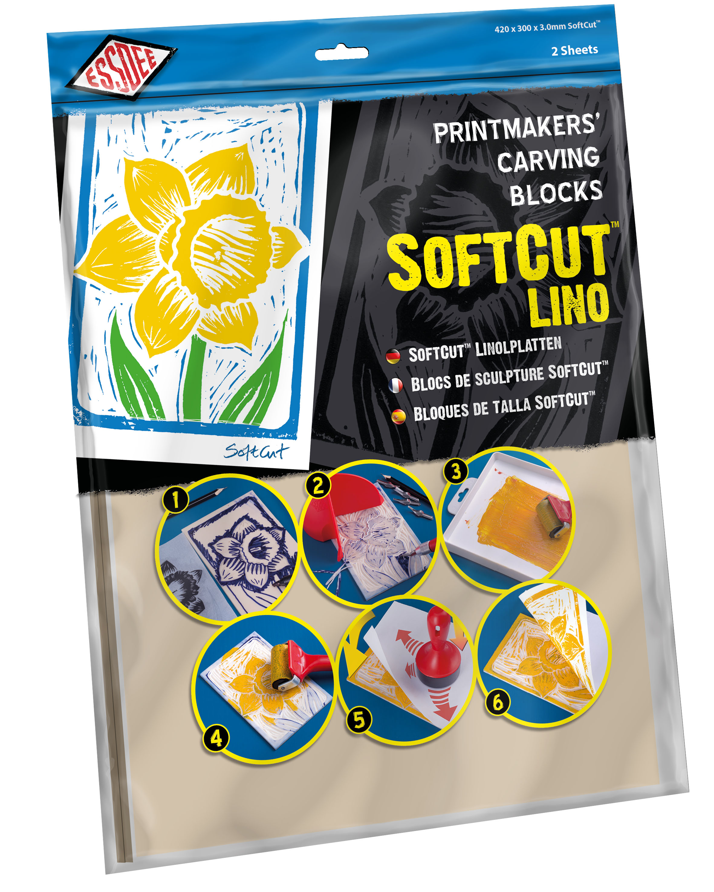 Lino Softcut 420 x 300 x 3 mm, 2 ks