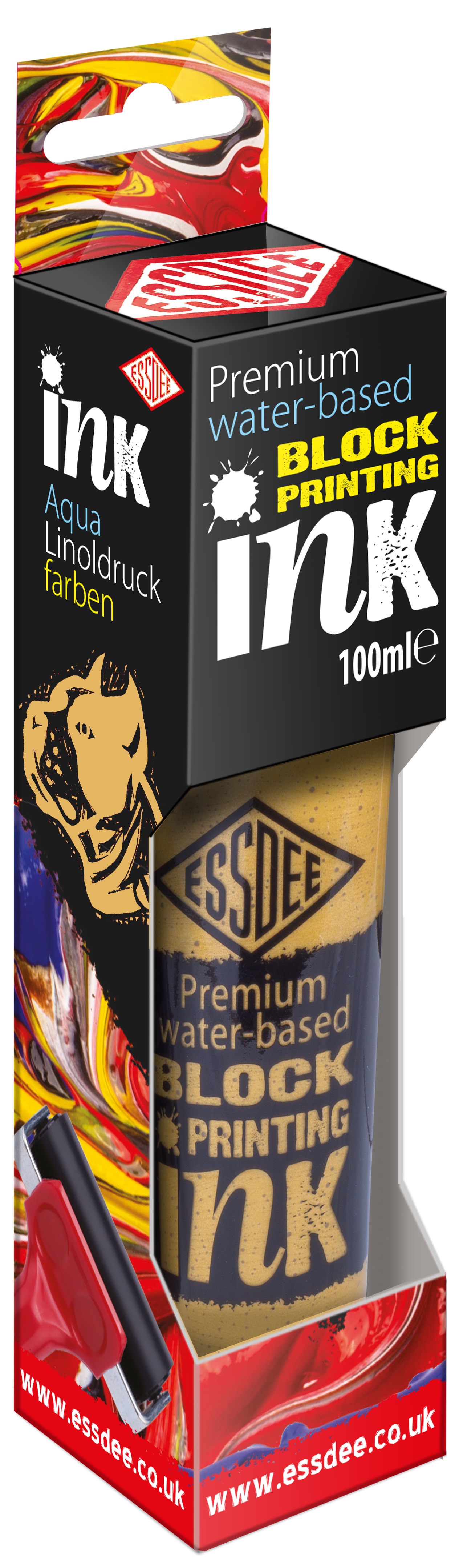 Metalická barva na linoryt ESSDEE 100ml zlatá