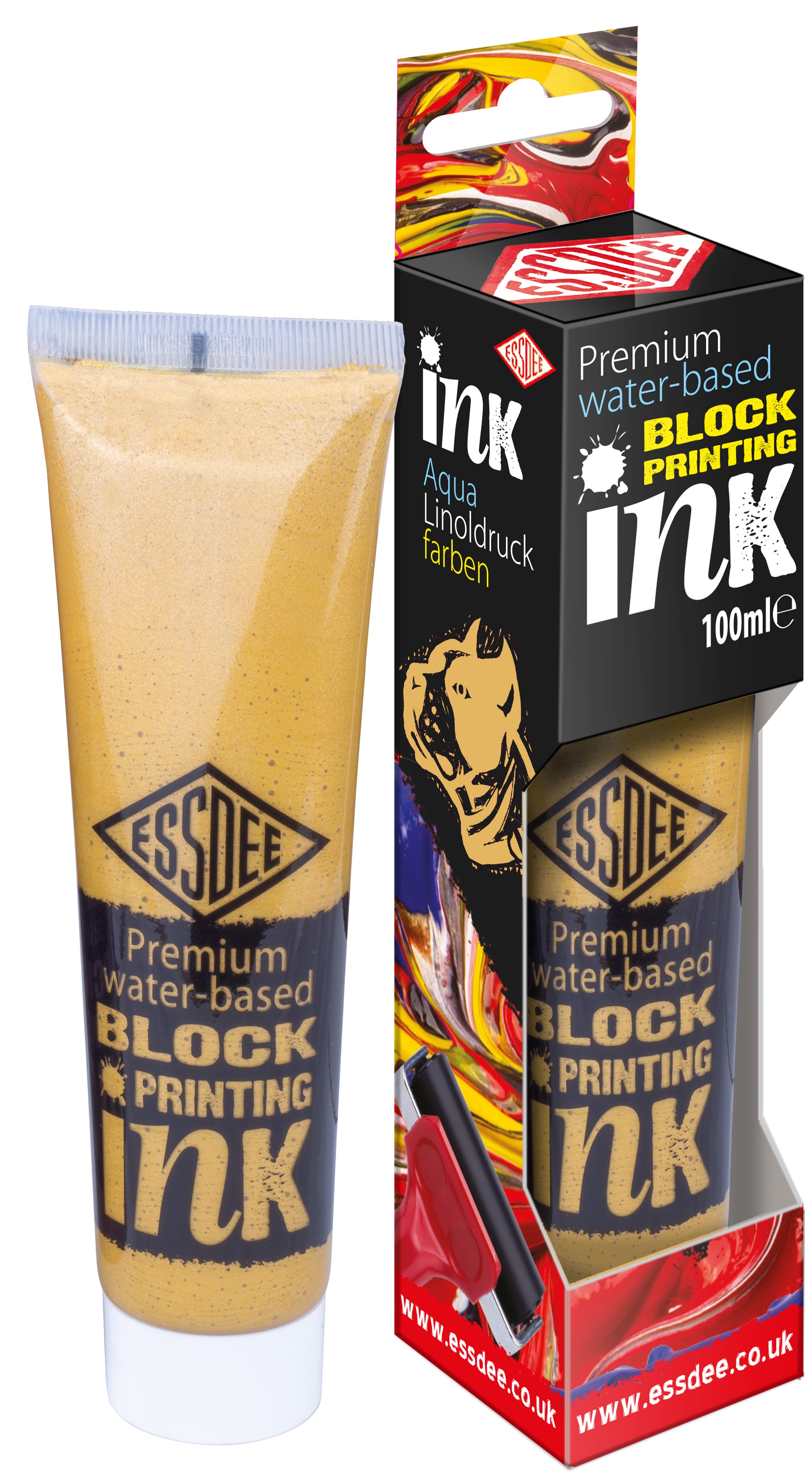 Metalická barva na linoryt ESSDEE 100ml zlatá