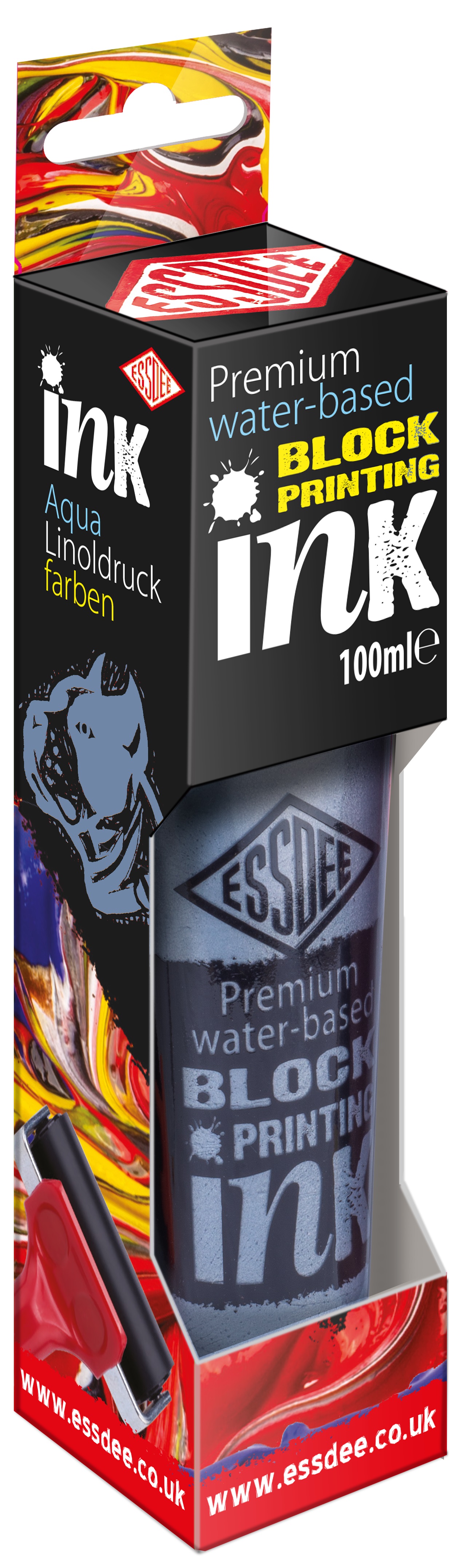 Metalická barva na linoryt ESSDEE 100ml stříbrná