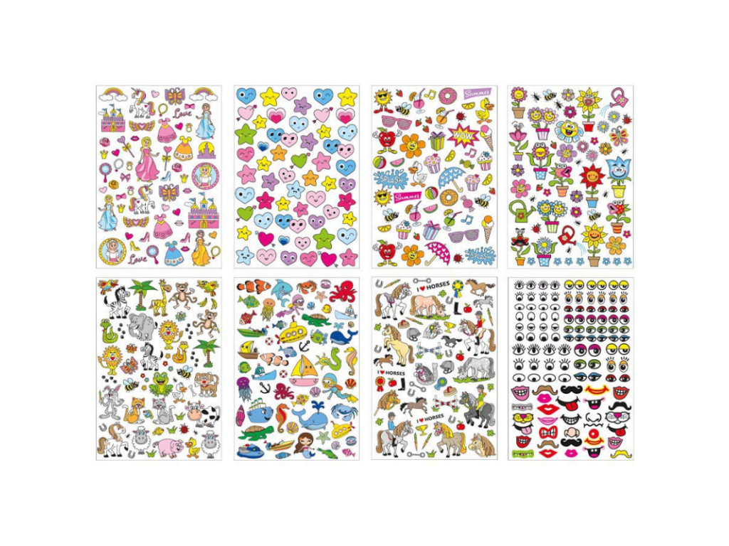 Samolepky - princezny, 500 ks