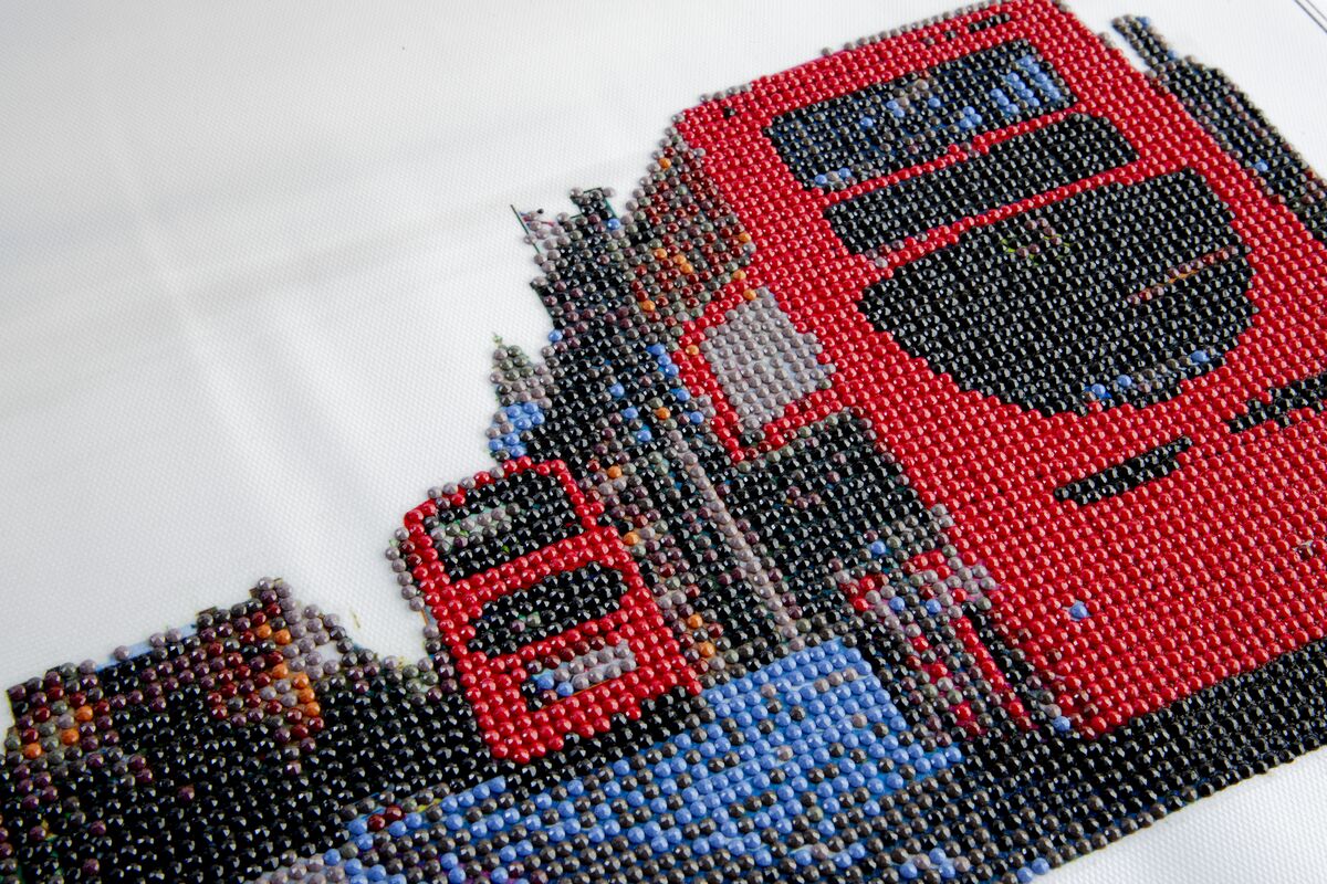 Diamantový obrázek -Londýn 40 x 50 cm