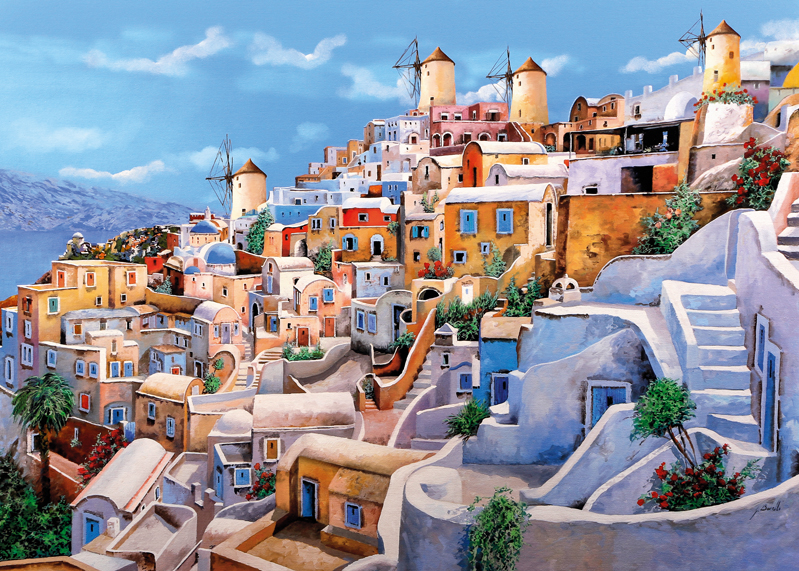 Puzzle Cherry Pazzi 1000d. Color di Santorini