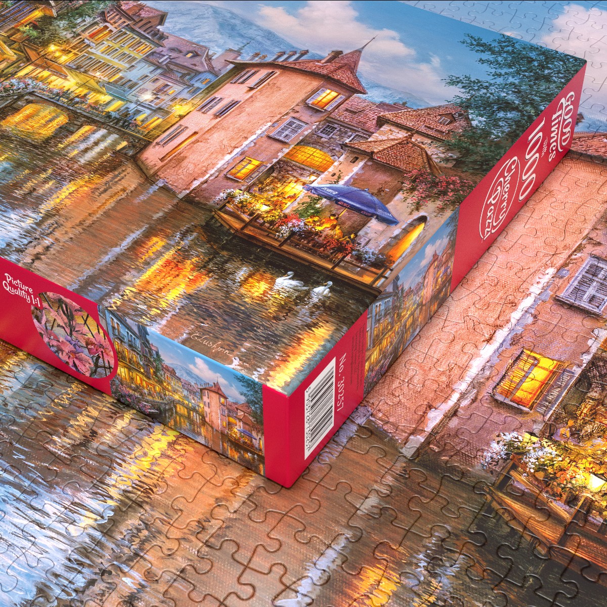 Puzzle Cherry Pazzi 1000d. Večer v Annecy